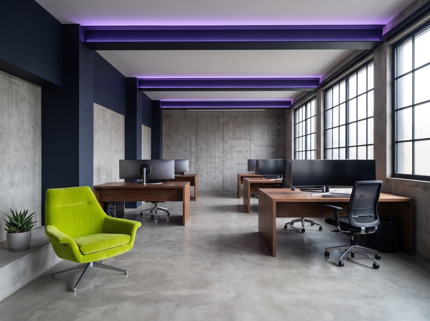 Illustrative workspace imagery; not a verified usealverion LLC office