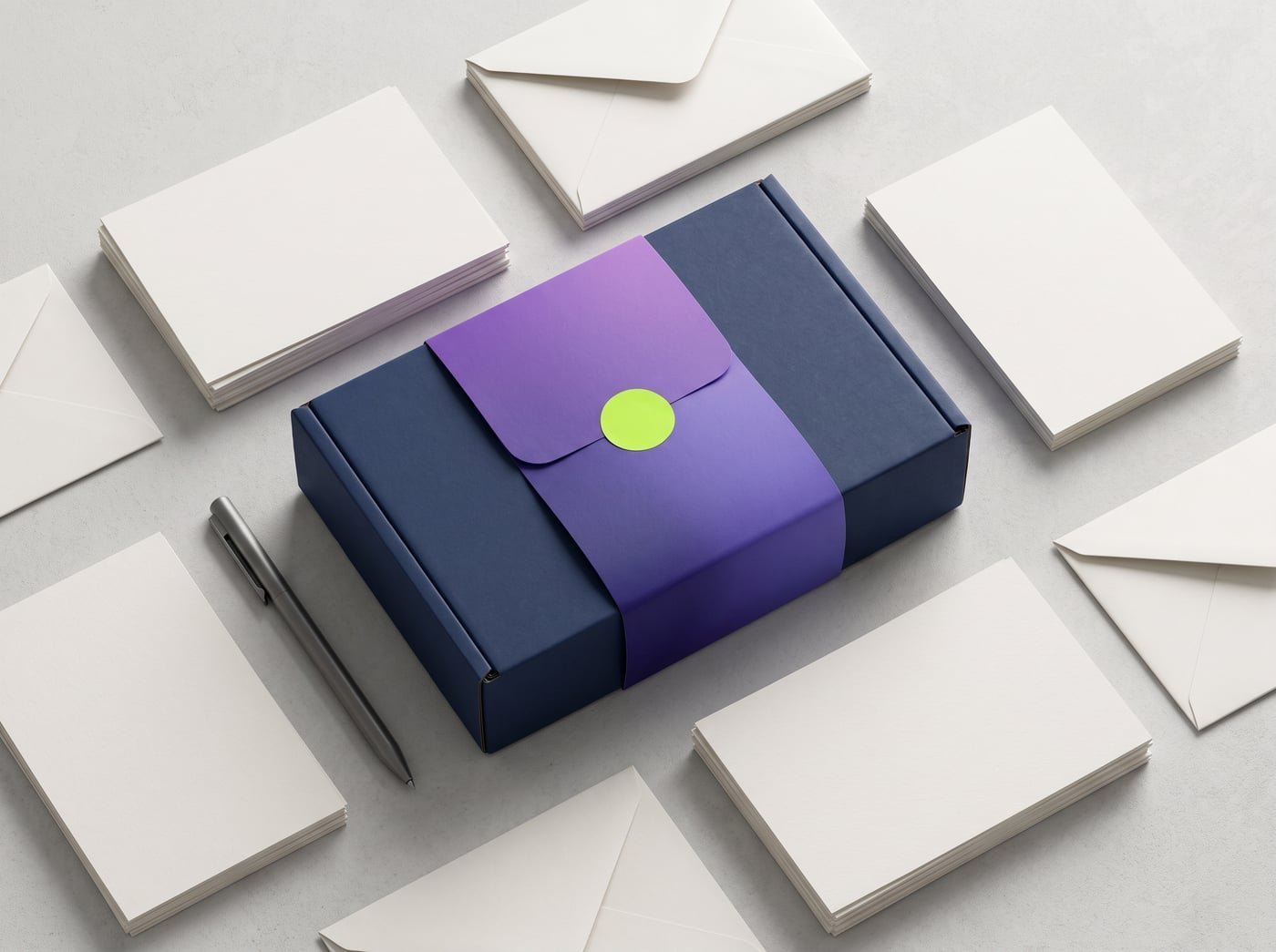 Usealverion Branding — packaging and stationery presentation, part of the Usealverion Branding deliverables